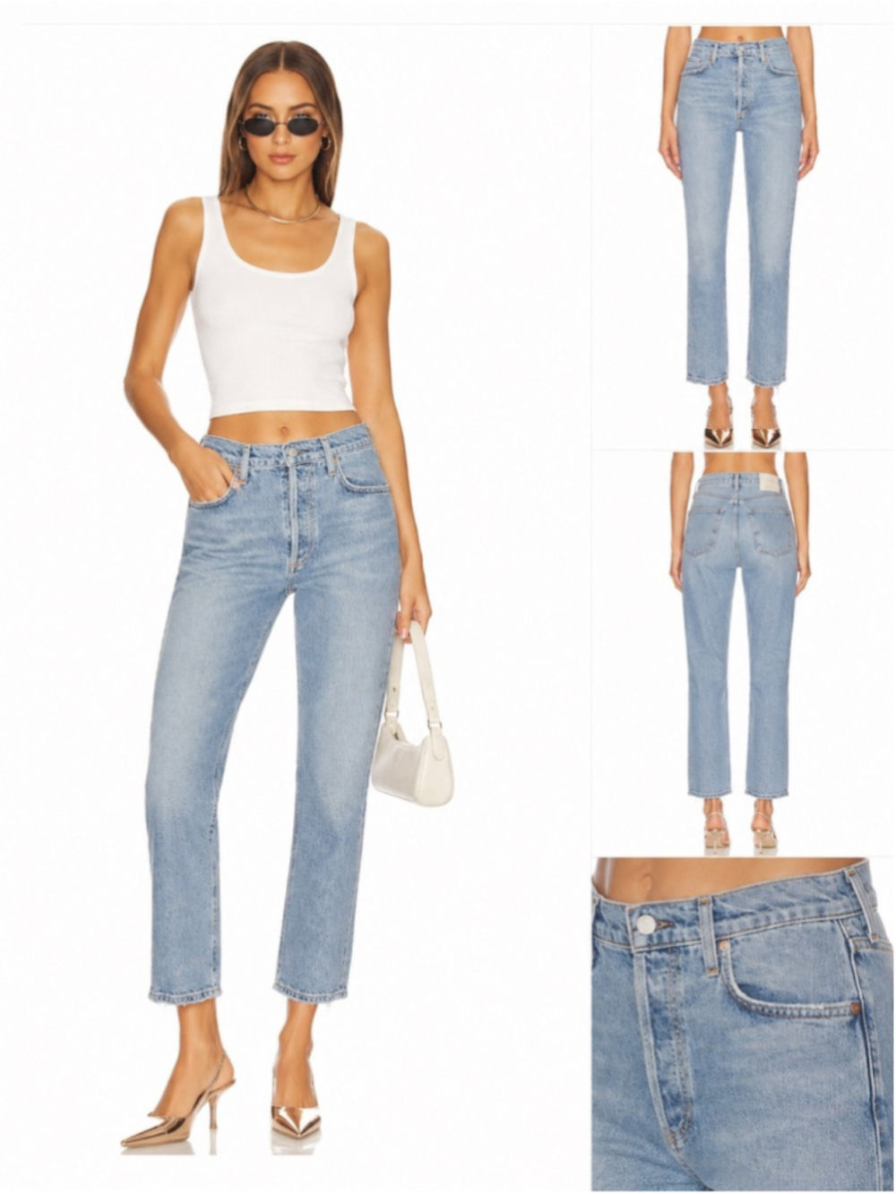 AGOLDE Riley High Rise Straight Crop Jeans 27